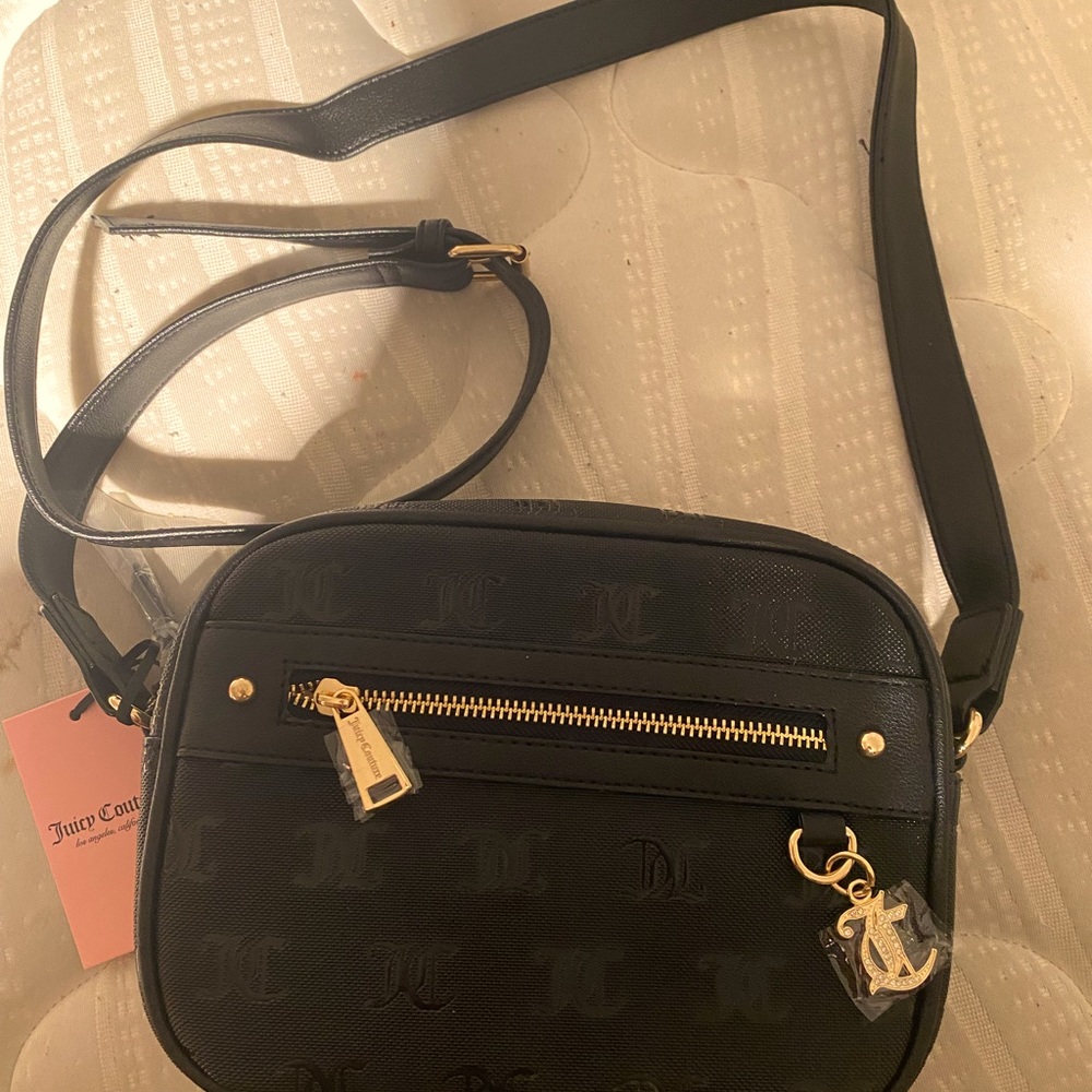Juicy Couture black liquorice Nailed It Crossbody Bag